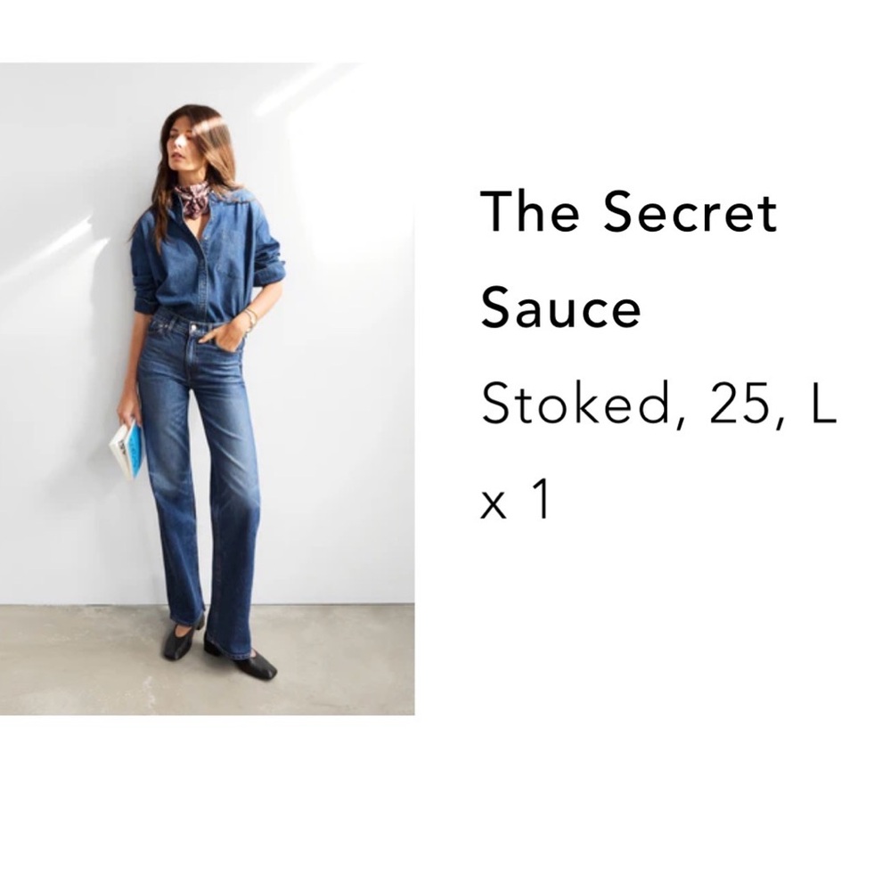 AYR special sauce Stoked High-Rise Wide Leg Jeans - Blue Denim